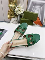 	 Bagsaaa Gucci Women's Interlocking G cut-out slide sandal green - 2