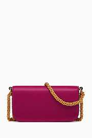 Bagsaaa Valentino Garavani Locò Small Shoulder Bag in darrk pink Leather 20 x 11 x 5 cm - 6