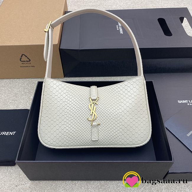 	 Bagsaaa YSL LE 5 À 7 in white python leather - 23 X 16 X 6,5 CM - 1