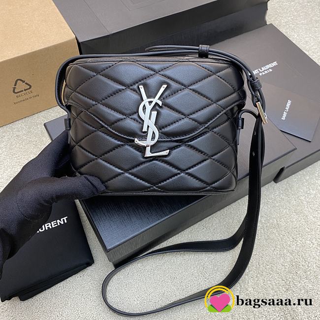 Bagsaaa YSL June box bag in quilted lambskin silver hardware - 19 X 15 X 8 CM - 1