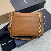 Bagsaaa YSL Brown Niki Medium Leather Shoulder Bag - 26×19×7.5x13cm - 6