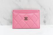 Bagsaaa Chanel Card holder Pink Caviar Leather - 11x7.5cm - 1