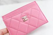 Bagsaaa Chanel Card holder Pink Caviar Leather - 11x7.5cm - 2