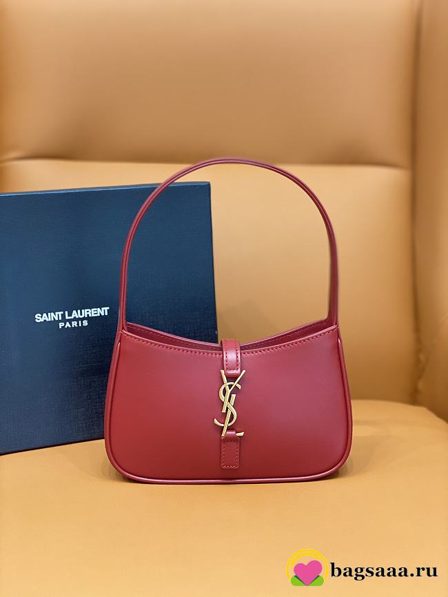 	 Bagsaaa YSL LE 5 À 7 Mini in red smooth leather - 19x11.5x4.5cm - 1