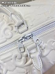 Bagsaaa Louis Vuitton Keepall Bandouliere Bag 50 White Optic - 50 x 29 x 23 cm - 2
