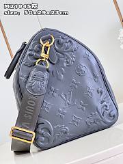 	 Bagsaaa Louis Vuitton Keepall Bandouliere Bag 50 Black Optic - 50 x 29 x 23 cm - 3