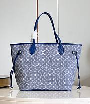 Bagsaaa Louis Vuitton Neverfull Denim Blue - 32x29x17 - 1