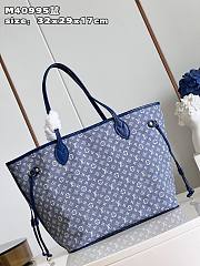 Bagsaaa Louis Vuitton Neverfull Denim Blue - 32x29x17 - 4