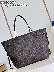 	 Bagsaaa Louis Vuitton Neverfull Denim Brown - 32x29x17 - 3