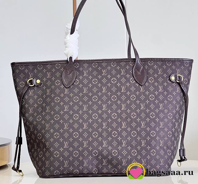 	 Bagsaaa Louis Vuitton Neverfull Denim Brown - 32x29x17 - 1