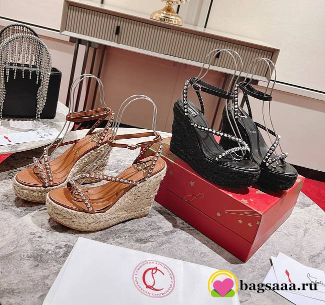 Bagsaaa Christian Louboutin Mafaldina Zeppa 120 mm Platform sandals Calf leather - 1