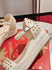 	 Bagsaaa Christian Louboutin Madmonica Flat Wedge Sandals White - 3