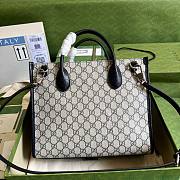 Bagsaaa Gucci Interlocking G Tote Beige and blue GG Supreme canvas - W31cm x H26.5cm x D14cm - 2