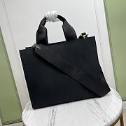 Bagsaaa Fendi Fendace Embroidered Canvas Logo Medium Black Bag - 4