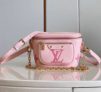 	 Bagsaaa Louis Vuitton Mini Bumbag Pink Monogram - 17x12x9.5cm