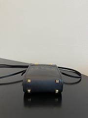 Bagsaaa Fendi Mini Sunshine Shopper Black Leather - 18x13x6.5cm - 2