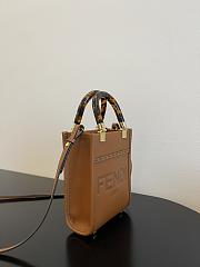 	 Bagsaaa Fendi Mini Sunshine Shopper Brown Leather - 18x13x6.5cm - 4