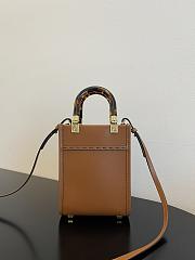 	 Bagsaaa Fendi Mini Sunshine Shopper Brown Leather - 18x13x6.5cm - 3
