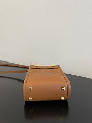 	 Bagsaaa Fendi Mini Sunshine Shopper Brown Leather - 18x13x6.5cm - 2
