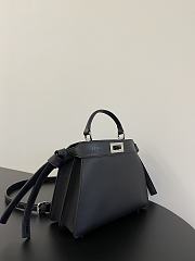 Bagsaaa Fendi Peekaboo ISeeU Medium Black Leather Bag - 27*11*21cm - 4
