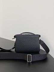 Bagsaaa Fendi Peekaboo ISeeU Medium Black Leather Bag - 27*11*21cm - 3