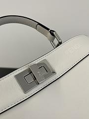 	 Bagsaaa Fendi Peekaboo ISeeU Medium White Leather Bag - 27*11*21cm - 2