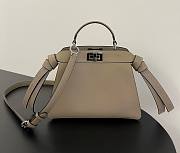 	 Bagsaaa Fendi Peekaboo ISeeU Medium Brown Leather Bag - 27*11*21cm - 1