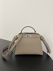 	 Bagsaaa Fendi Peekaboo ISeeU Medium Brown Leather Bag - 27*11*21cm - 3