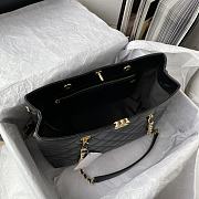 Bagsaaa Chanel Black Quilted Caviar Tote - 31*23*14cm - 3