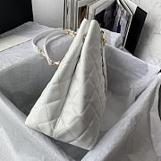 	 Bagsaaa Chanel White Quilted Caviar Tote - 31*23*14cm - 5