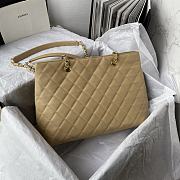 	 Bagsaaa Chanel Beige Quilted Caviar Tote - 31*23*14cm - 5