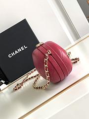 Bagsaaa Chanel Round Red Lambskin Bag - 8.5x12x6cm - 2