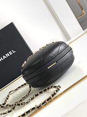 	 Bagsaaa Chanel Round Black Lambskin Bag - 8.5x12x6cm - 2