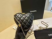 Bagsaaa Chanel HEART MINAUDIERE Lambskin & Gold-Tone Metal Black AS4027 - 13 × 14 × 3 cm - 2