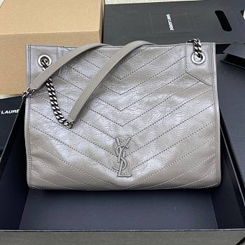 	 Bagsaaa YSL Niki Shopping In Vintage Light Grey Leather - 33 X 27 X 11,5 CM
