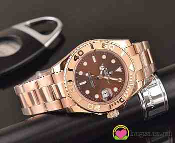Bagsaaa Rolex Yatch Master Gold Rose - Brown Watch face