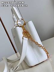 	 Bagsaaa Louis Vuitton Capucines BB White Flower Strap - 27 x 18 x 9 cm - 5