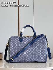 Bagsaaa Louis Vuitton Speedy 30 Denim Bag - 30x21x17cm - 3