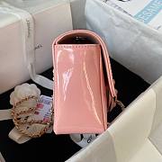 	 Bagsaaa Chanel Flap Bag Flower Patent Pink Leather - 20cm - 6