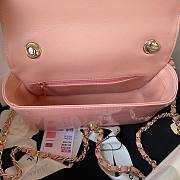 	 Bagsaaa Chanel Flap Bag Flower Patent Pink Leather - 20cm - 2