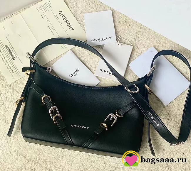 Bagsaaa Givenchy Black Voyou Shoulder Bag - 24*18*3.5cm - 1