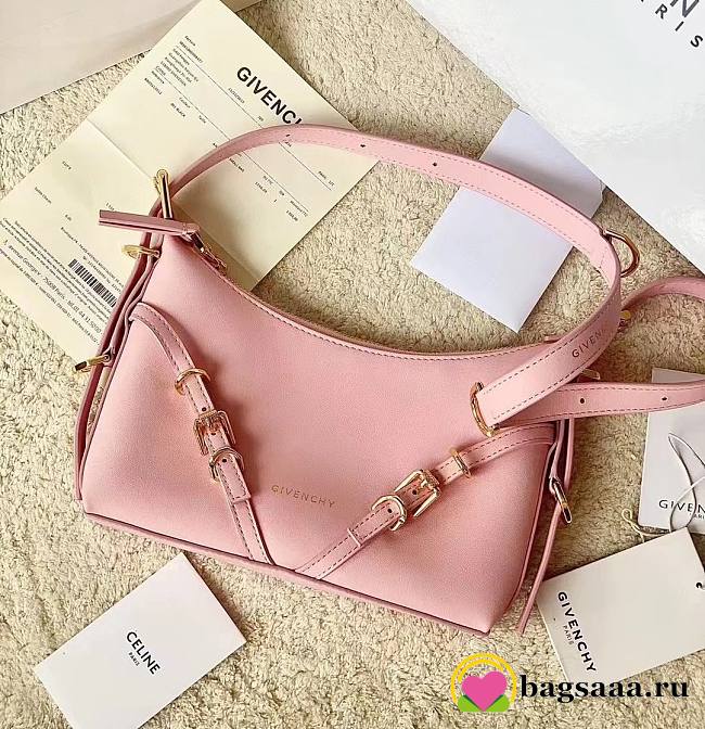 	 Bagsaaa Givenchy Pink Voyou Shoulder Bag - 24*18*3.5cm - 1