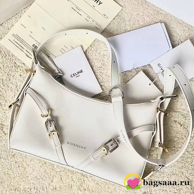 	 Bagsaaa Givenchy White Voyou Shoulder Bag - 24*18*3.5cm - 1