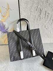 Bagsaaa Fendi Shopper FF jacquard fabric black bag - 41x35x19cm - 4