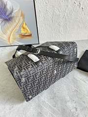 Bagsaaa Fendi Shopper FF jacquard fabric black bag - 41x35x19cm - 2
