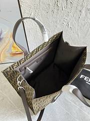 	 Bagsaaa Fendi Shopper FF jacquard fabric brown bag - 41x35x19cm - 5