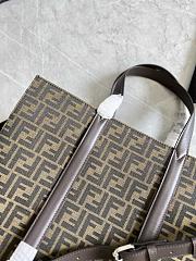 	 Bagsaaa Fendi Shopper FF jacquard fabric brown bag - 41x35x19cm - 4