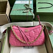 Bagsaaa Gucci GG MATELASSÉ HANDBAG IN PINK LEATHER - 25X15X8CM - 1