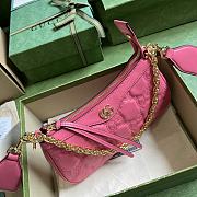 Bagsaaa Gucci GG MATELASSÉ HANDBAG IN PINK LEATHER - 25X15X8CM - 2