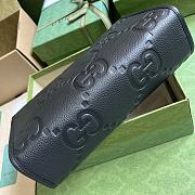 Bagsaaa Gucci Jumbo GG Pouch Black Leather - 28.5x18x9cn - 2